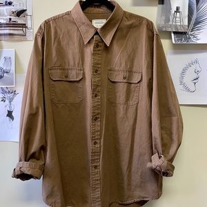 Consensus | 100% Cotton | Washed Canvas Shirt | XL